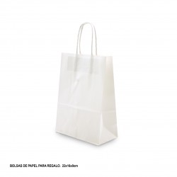 Bolsa papel 22x18x8cm blanca