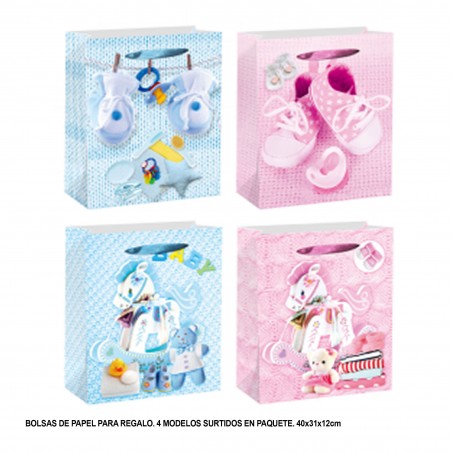Bolsa regalo juguetes bebe 4ms 40x31x12cm