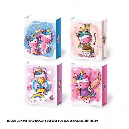 Bolsa regalo unicorn.costume 4mds peq