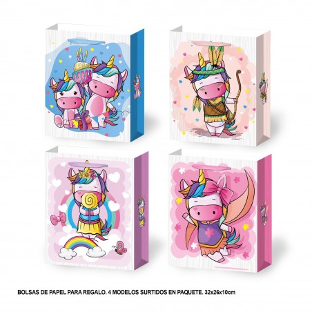 Bolsa regalo unicorn.costume 4mds med