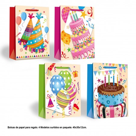 Bolsa regalo cakes 4 modelos grande