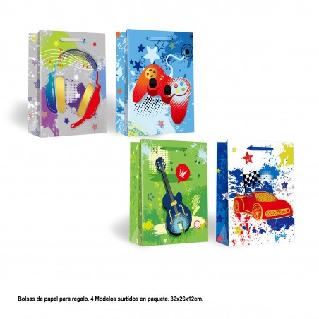 Bolsa regalo juguetes 4 modelos mediana