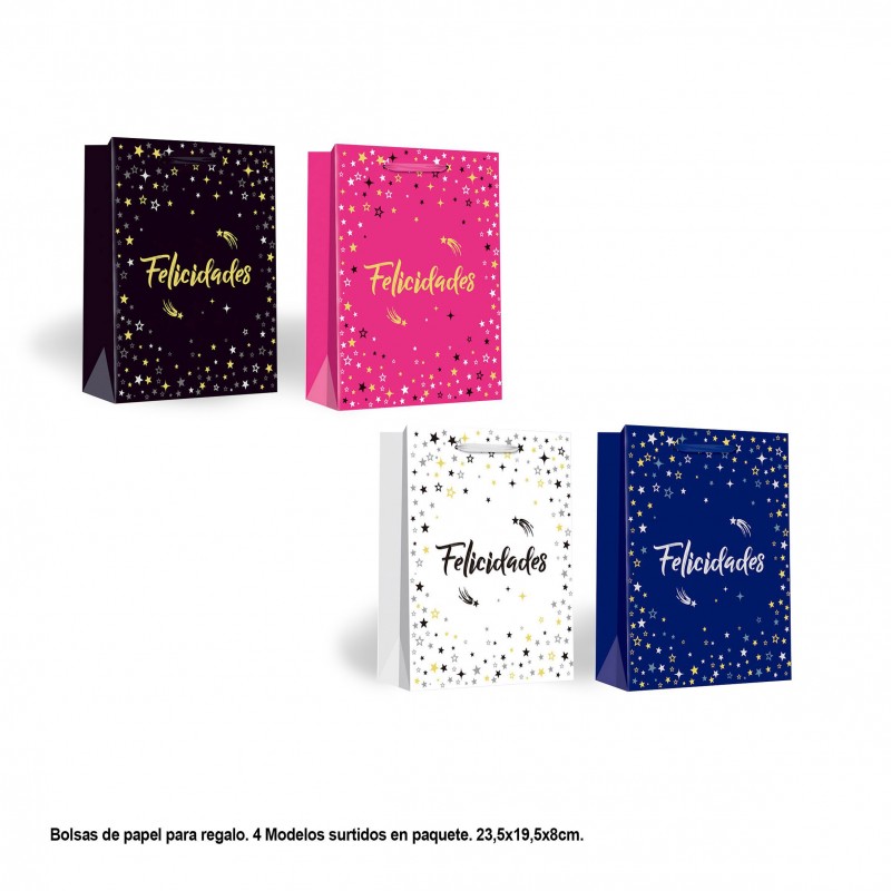 Bolsa regalo felicidades 4 modelos pequeña