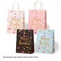 Bolsa regalo happy birthday deco 4 modelos grande