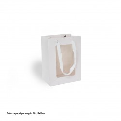 Bolsa regalo ventana blanca pequeña