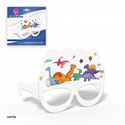 Antifaz de carton coleccion dinosaurios