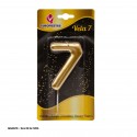 Vela gigante numero 7 9cm oro
