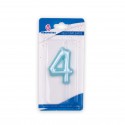 Vela azul numero 4