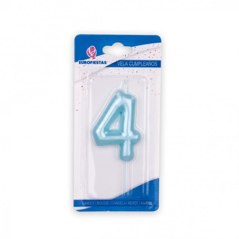 Vela azul numero 4