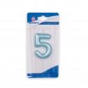 Vela azul numero 5