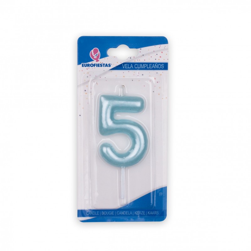 Vela azul numero 5