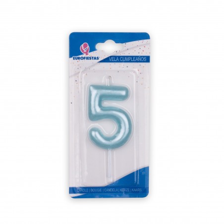 Vela azul numero 5