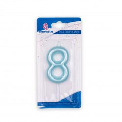 Vela azul numero 8