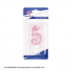 Vela purpurina rosa 5