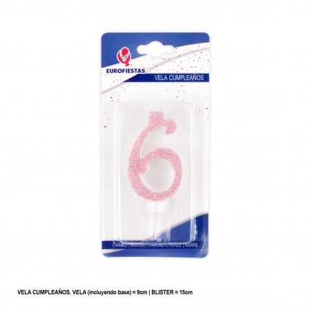 Vela purpurina rosa 6