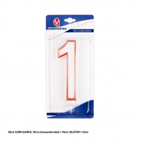 Vela gigante borde rojo 1