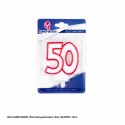 Vela borde rojo 50