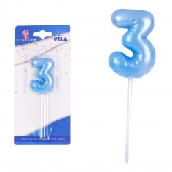Vela chubby celeste nº 3