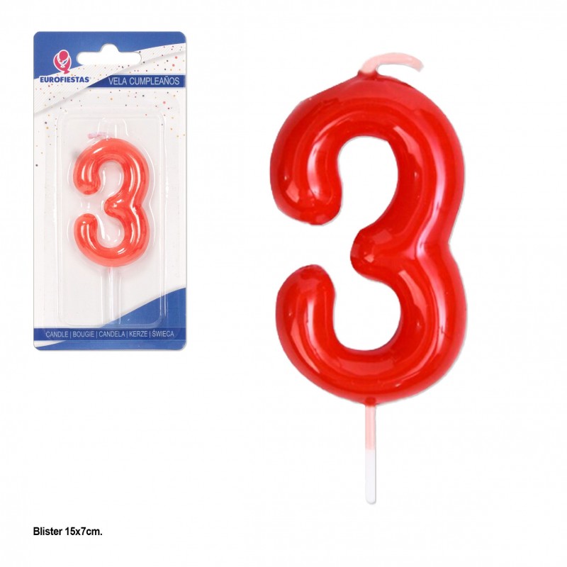 Vela bend roja nº 3