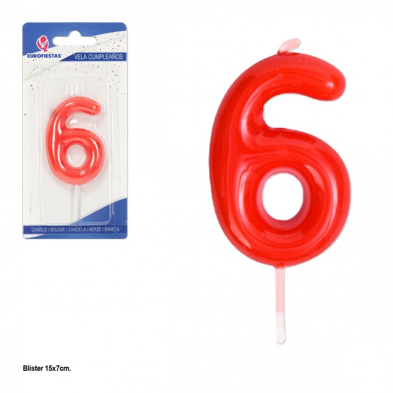 Vela bend roja nº 6