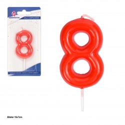 Vela bend roja nº 8