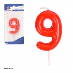 Vela bend roja nº 9