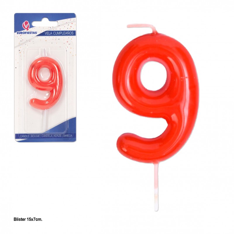 Vela bend roja nº 9