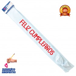 Banda cumpleaños blanca