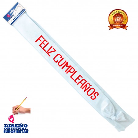 Banda cumpleaños blanca