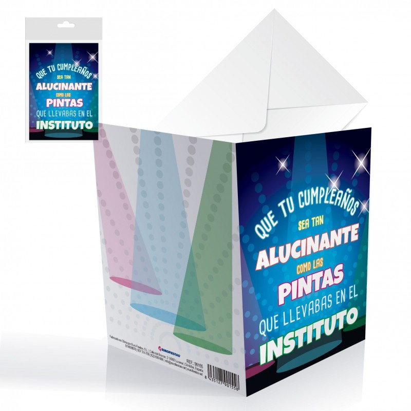 Tarjeta cumple alucinante