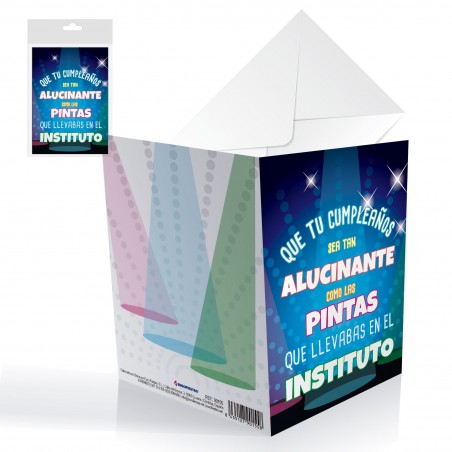 Tarjeta cumple alucinante