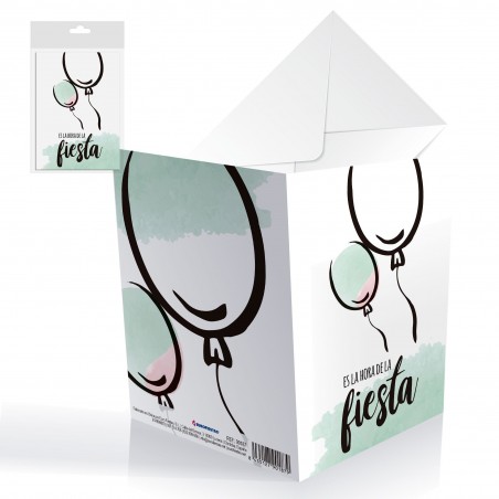 Tarjeta cumple hora fiesta