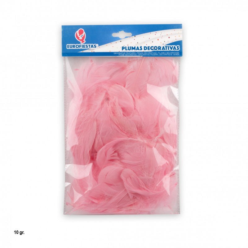 Plumas decorativas 10g rosa