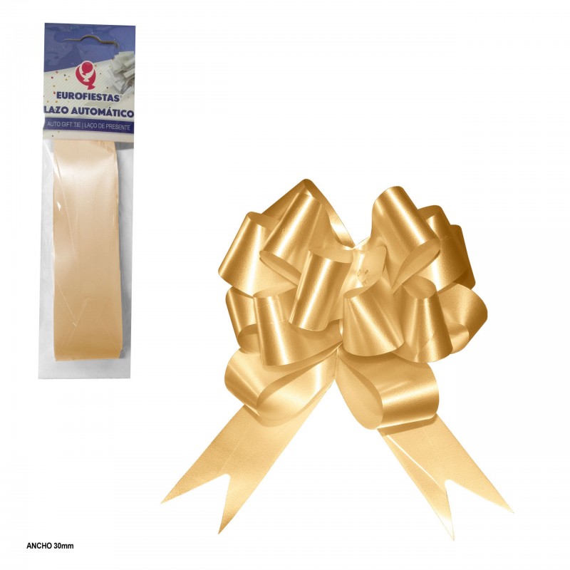 Lazo deco.autom.3cm liso beige