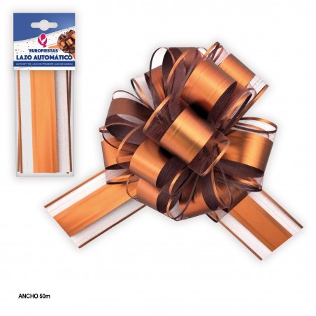 Lazo automatico 50mm decorado cobre metalizado