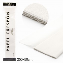Papel crespon blanco 0 5 2 5m.