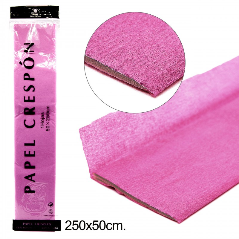 Papel crespon fucsia 0 5 2 5m.