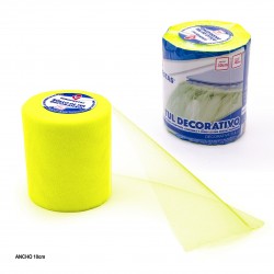Rollo de tul 45m 10cm amarillo