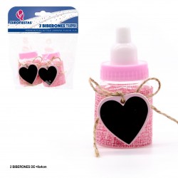Biberon corazon rosa