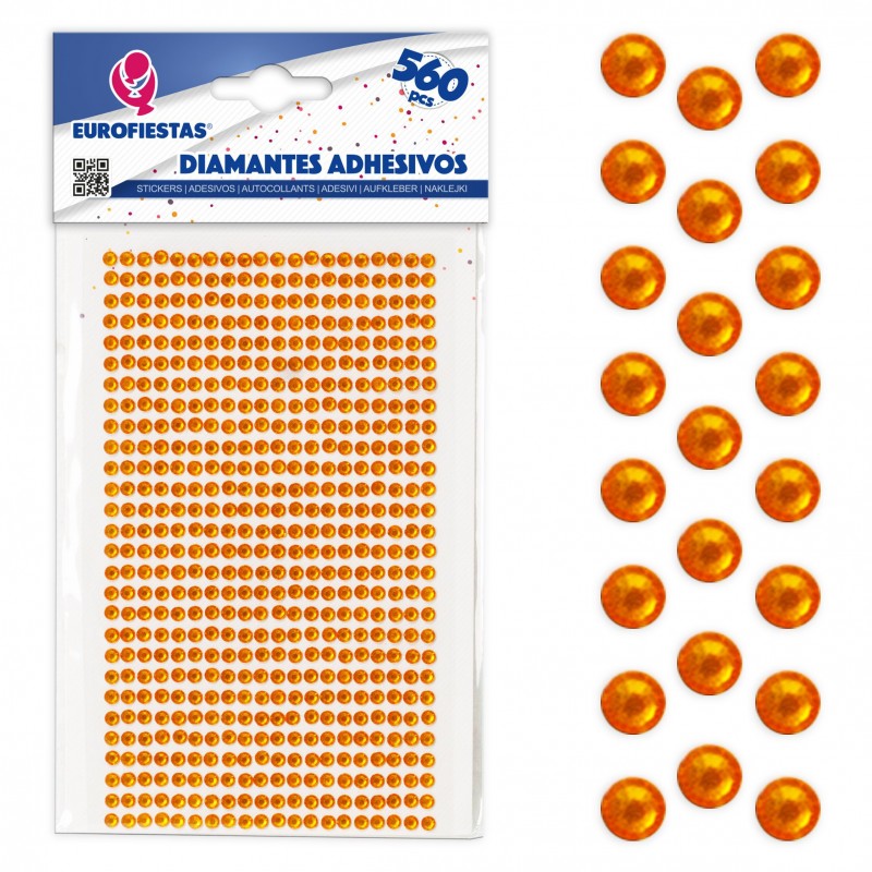560 diamantes adhesivos peq oro