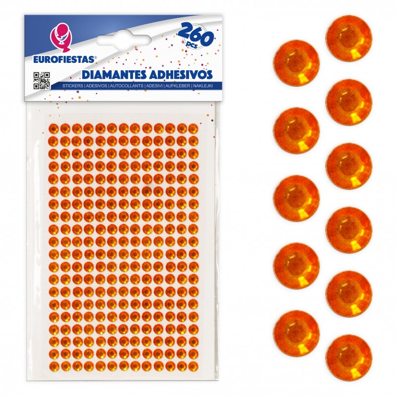 260 diamantes adhesivos med oro