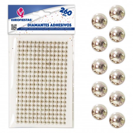 260 diamantes adhesivos med plata chapado