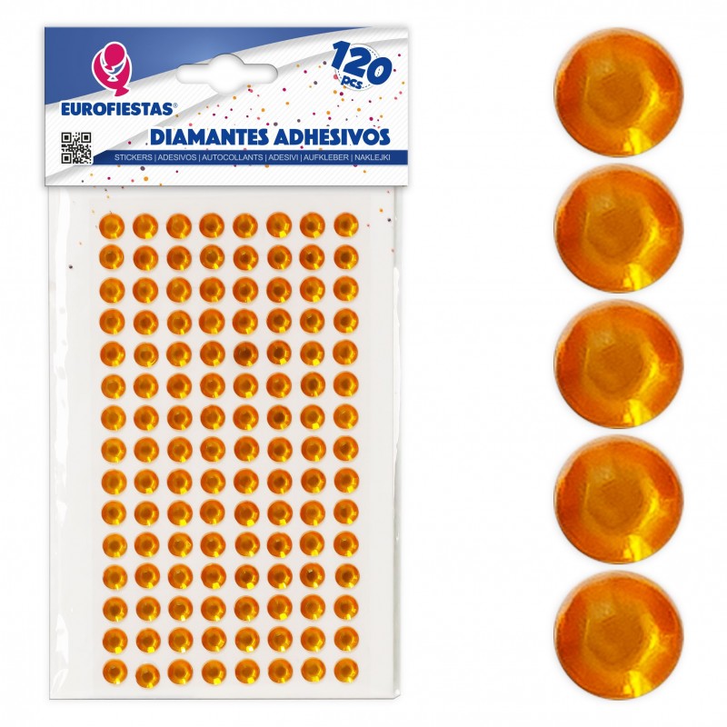 120 diamantes adhesivos gr oro