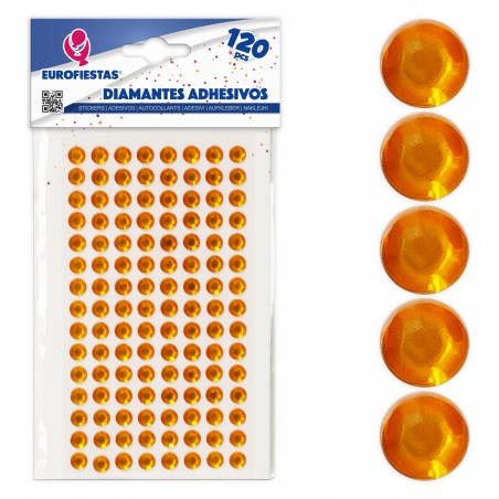 120 diamantes adhesivos gr oro
