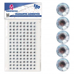 120 diamantes adhesivos gr plata
