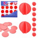 Guirnalda circulos papel roja