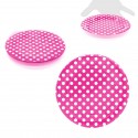 Platos desech.lunares 18cm fuscia 10