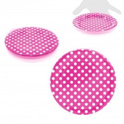 Platos desech.lunares 18cm fuscia 10