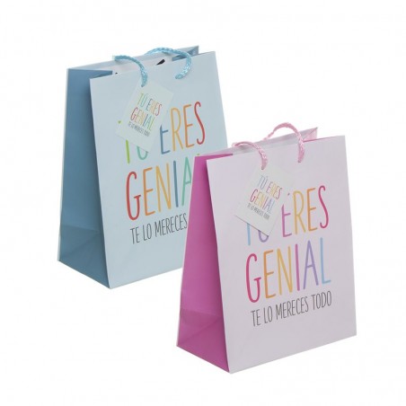Bolsa papel m tu eres genial 2c