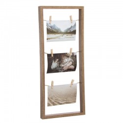 Panel portafotos con pinzas 20x50 cm